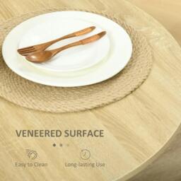 Rackhams Space-saving Drop Leaf Table, Folding Dining Table for Small Space, Kitchen, Dining Room, Oak - Oak - thumbnail 5