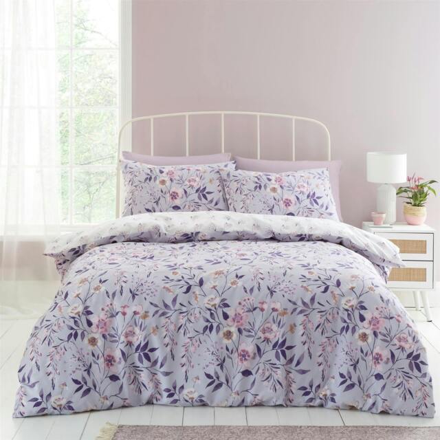 Rackhams Isadora Floral Duvet Cover Set - Lilac - Double