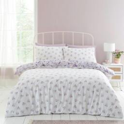 Rackhams Isadora Floral Duvet Cover Set - Lilac - Double - thumbnail 6
