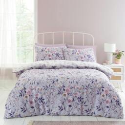Rackhams Isadora Floral Duvet Cover Set - Lilac - Double - thumbnail 1