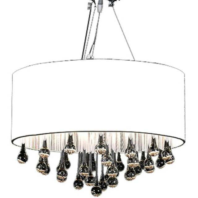 Rackhams Chandelier with 85 Crystals White