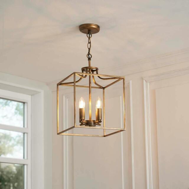 Rackhams Grove Matte Antique Brass Ceiling Light Pendant - image 1