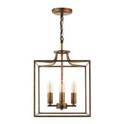 Rackhams Grove Matte Antique Brass Ceiling Light Pendant - thumbnail 3