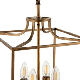 Rackhams Grove Matte Antique Brass Ceiling Light Pendant - thumbnail 6