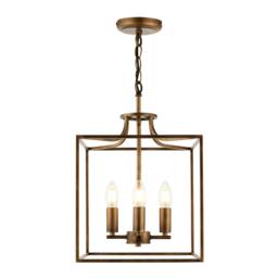 Rackhams Grove Matte Antique Brass Ceiling Light Pendant - thumbnail 2