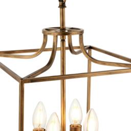 Rackhams Grove Matte Antique Brass Ceiling Light Pendant - thumbnail 4