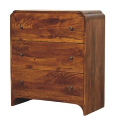 Rackhams Solid Wood Newton Chestnut 3 Drawer Chest - thumbnail 3