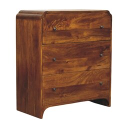 Rackhams Solid Wood Newton Chestnut 3 Drawer Chest - thumbnail 4