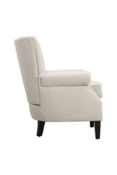 Rackhams Upholstered Armchair With Nailhead Trims - Beige - thumbnail 4