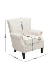 Rackhams Upholstered Armchair With Nailhead Trims - Beige - thumbnail 6