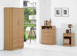 Rackhams Wrexham Stylish Oak Finish Bedroom furniture - Oak - Bedside chest - thumbnail 2
