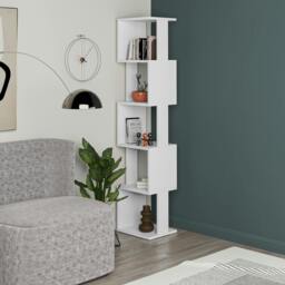 Rackhams Piri 5 Tier Tall Freestanding Bookcase (H) 161cm - Ancient White - thumbnail 5