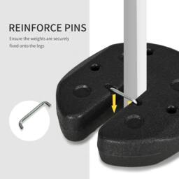 Rackhams Total 12KG Gazebo Weights Set of 4, Weights for Gazebo Legs with Reinforce Pins and Carry Belt, for Canopies Tents - thumbnail 5