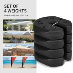 Rackhams Total 12KG Gazebo Weights Set of 4, Weights for Gazebo Legs with Reinforce Pins and Carry Belt, for Canopies Tents - thumbnail 4