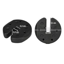 Rackhams Total 12KG Gazebo Weights Set of 4, Weights for Gazebo Legs with Reinforce Pins and Carry Belt, for Canopies Tents - thumbnail 3