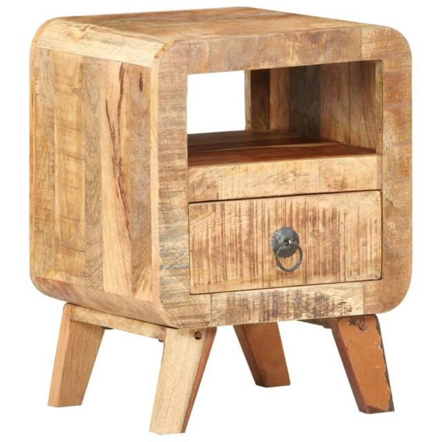 Rackhams Bedside Cabinet 30x30x41 cm Rough Mango Wood