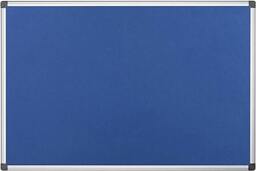 Rackhams 60 cm x 45cm Aluminium Frame Felt Notice Pin Board - Notice Board Bulletin Frame for Office, School, Bedroom, Memo, and Home - Blue - thumbnail 1