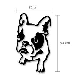 Rackhams Modern Metal Wall Art Dogo Home Ornament Decorative Minimalist Design Hanging Wall Sculpture, Black - Metal - Black - thumbnail 2