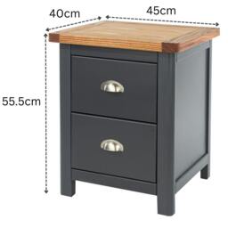 Rackhams Dunkeld 2 Drawer Bedside Cabinet - thumbnail 4