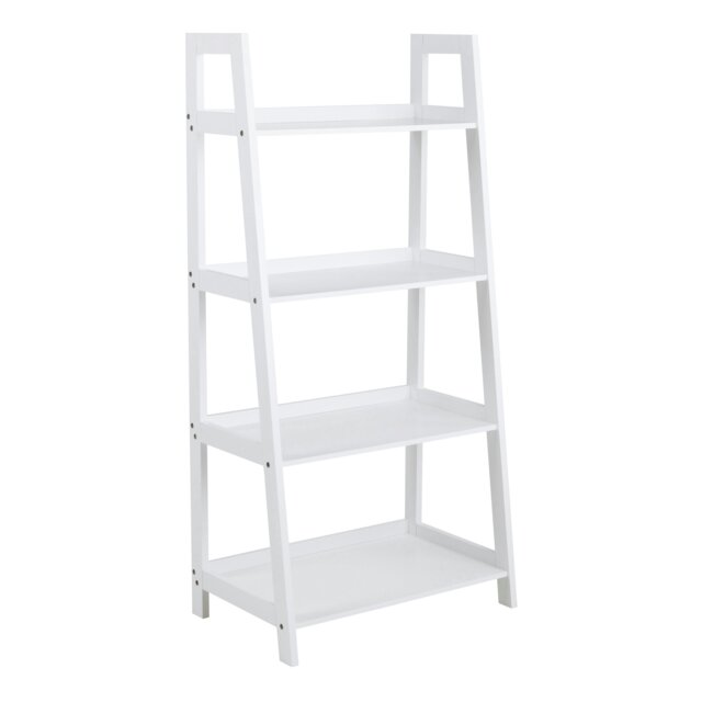 Rackhams Wally Bookcase with 4 Shelves in White - 1 - White - Wood - image 1