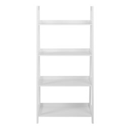Rackhams Wally Bookcase with 4 Shelves in White - 1 - White - Wood - thumbnail 2