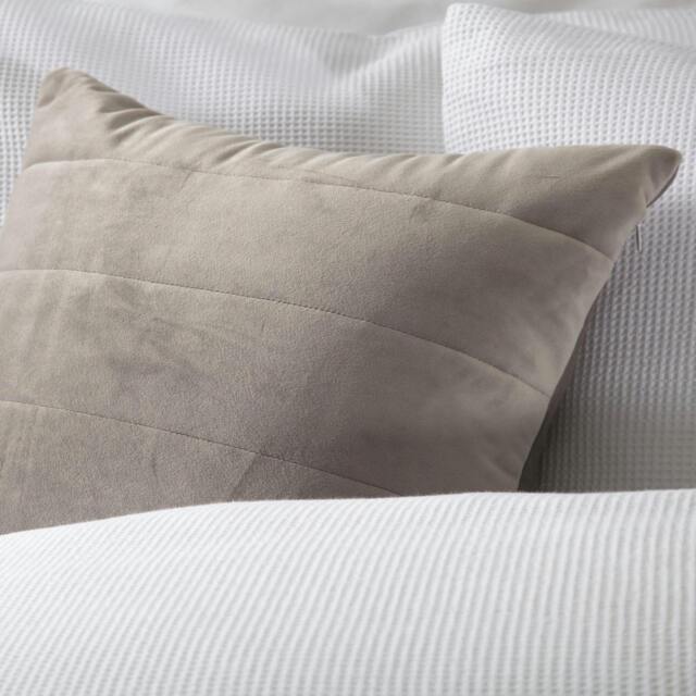 Rackhams Verona Filled Cushion - Mink - One Size - Mink - 100% Faux Suede - image 1