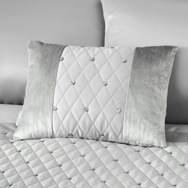 Rackhams Sequin Cluster Cushion - Silver - image 1