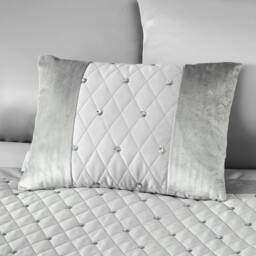 Rackhams Sequin Cluster Cushion - Silver - thumbnail 1