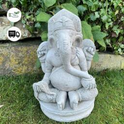 Rackhams Stunning Small Ganesh Garden Statue - thumbnail 2