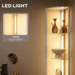 Rackhams LED Floor Lamp with Shelves, Dimmable Standing Lamp with Foot Switch - Grey - 41.5L x 29.5W x 162H cm - Yes, LED integrated - thumbnail 5