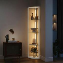 Rackhams LED Floor Lamp with Shelves, Dimmable Standing Lamp with Foot Switch - Grey - 41.5L x 29.5W x 162H cm - Yes, LED integrated - thumbnail 6