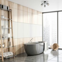 Rackhams Modern Triple Metal Spot IP44 Bathroom Chrome Ceiling with Adjustable Heads - thumbnail 6