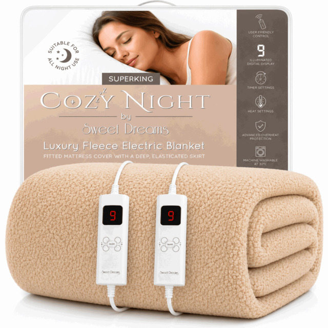Rackhams Superking Size Electric Heated Blanket Mattress Soft Fleece 9 Heat And 9 Timer Settings Dual Controller Washable - image 1