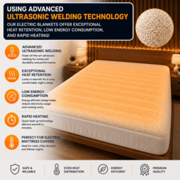 Rackhams Superking Size Electric Heated Blanket Mattress Soft Fleece 9 Heat And 9 Timer Settings Dual Controller Washable - thumbnail 6