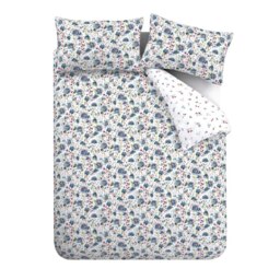 Rackhams Brushed Cotton Ophelia Floral Reversible Duvet Cover Set - Single - thumbnail 5