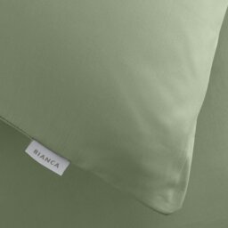Rackhams 200 Thread Count Cotton Percale Standard Pillowcase Pair - Green - 50x75cm (x2) - thumbnail 3