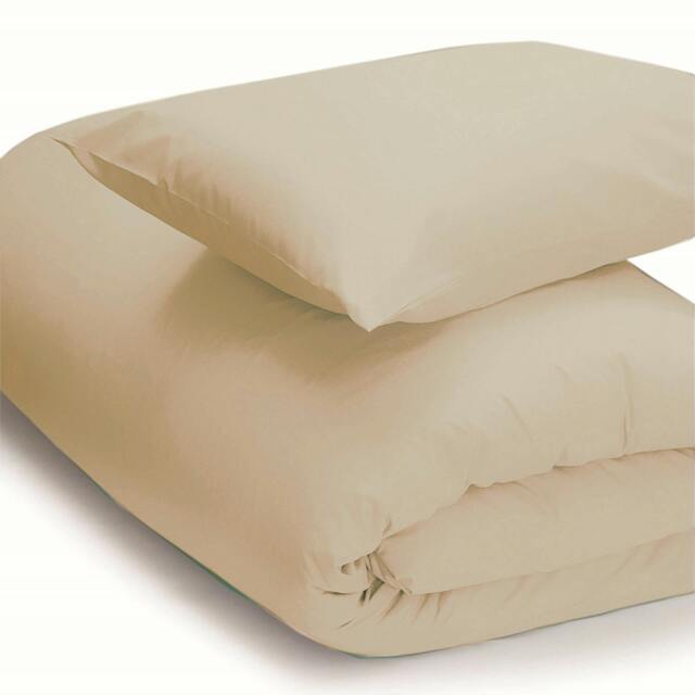 Rackhams Easycare Percale Duvet Cover - Cream - Kingsize - Cream - 50% Cotton/50% Polyester - image 1