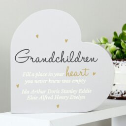 Rackhams Personalised Grandchildren Free Standing Heart Ornament - thumbnail 4