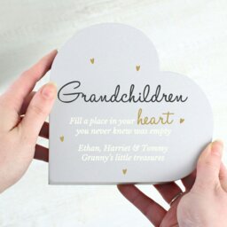 Rackhams Personalised Grandchildren Free Standing Heart Ornament - thumbnail 2