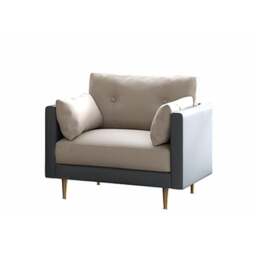 Rackhams Noel L311 Three Seater Sofa, Armchair Leathaire - Grey - Three Seater 270cm - thumbnail 6