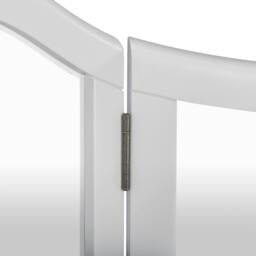 Rackhams Romance 3-Way Dressing Table Mirror. Large Tabletop Mirror - Antique White, Grey Tone - thumbnail 3