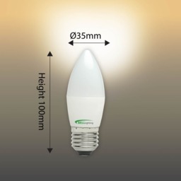 Rackhams E27 Edison Screw LED Candle 4.7W Energy Saving Light Bulbs - Pack of 6 - thumbnail 5