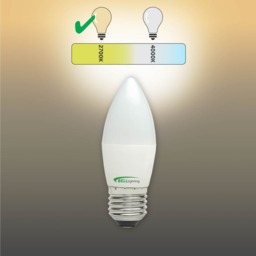 Rackhams E27 Edison Screw LED Candle 4.7W Energy Saving Light Bulbs - Pack of 6 - thumbnail 4