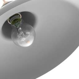 Rackhams Industrial Retro Designed Matt Grey Curved Metal Ceiling Pendant Light Shade - thumbnail 4