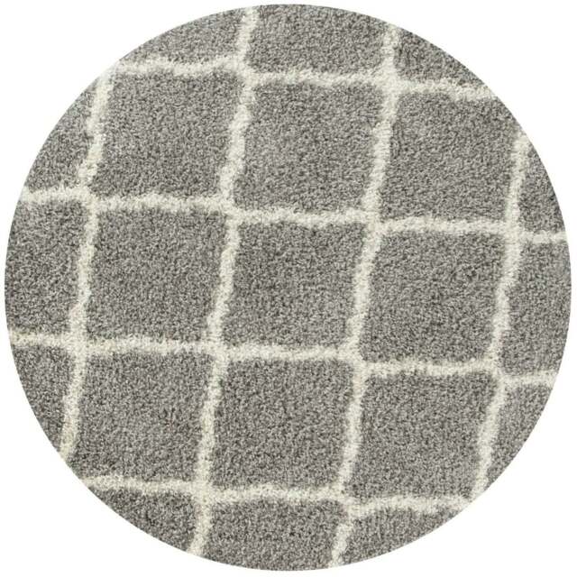 Rackhams Moroccan Grey Shaggy Rug - 710 - Ø 120 cm - image 1