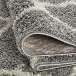 Rackhams Moroccan Grey Shaggy Rug - 710 - Ø 120 cm - thumbnail 4