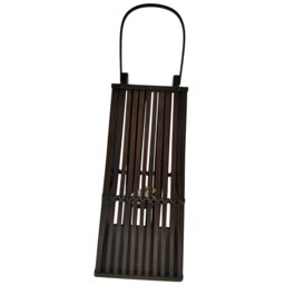 Rackhams Silo Wicker Candle Lantern - Brown - Brown - 67cm x 30cm x 30cm - 100% Mixed - thumbnail 2