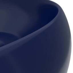 Rackhams Luxury Wash Basin Round Matt Dark Blue 40x15 cm Ceramic - thumbnail 5