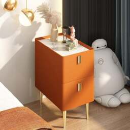 Rackhams Corona Bedside Table - Grey - 30cm - thumbnail 6