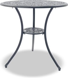 Rackhams POSITANO Luxurious Garden and Patio Table and 4 Large Chairs with Armrests Cast Aluminium Bistro Set - Grey - thumbnail 4